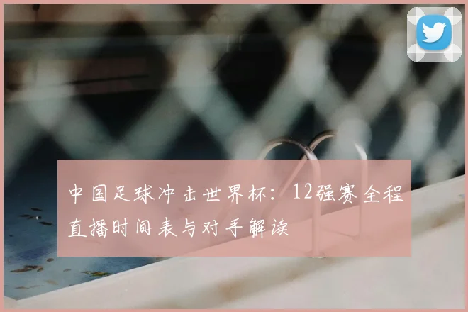 中国足球冲击世界杯:12强赛全程直播时间表与对手解读